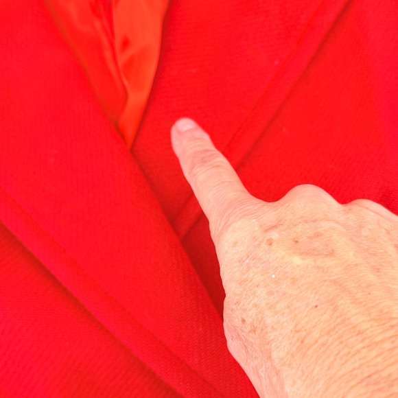 Vintage Pendleton Wool Womens Red Double Breasted Coat Jacket Sz ? Preppy *read* - Picture 16 of 16